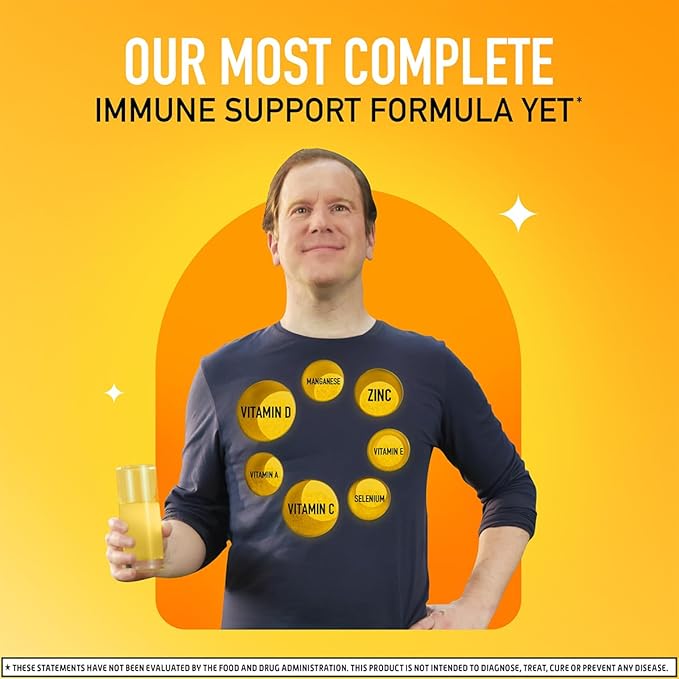 Airborne 1000mg Vitamin C + Zinc Immune Support Supplement Chewable Tablets, Citrus Flavor with Powerful Antioxidants Vitamins A C & E, 116 Chewable Tablets (2 Pack)