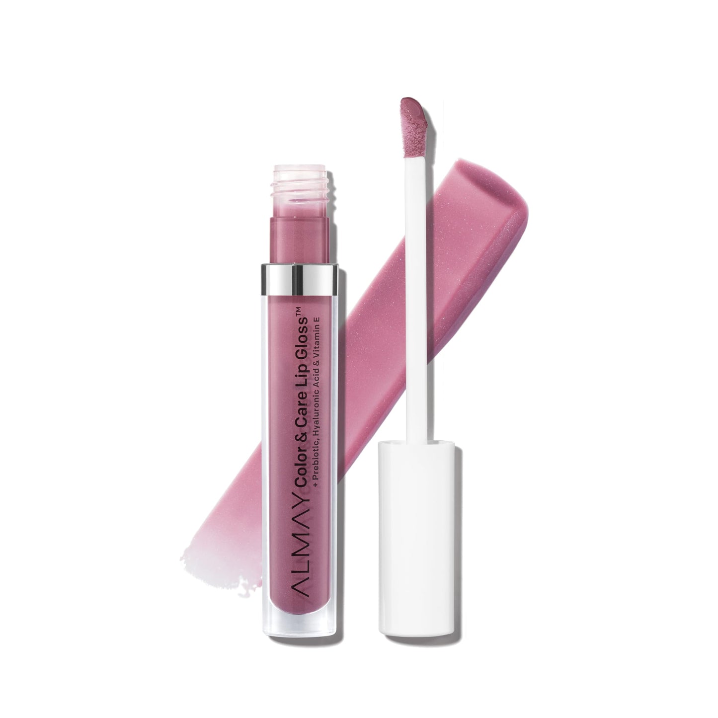Almay Hydrating Lip Gloss, Soft Natural Colors, Prebiotic Complex, Hyaluronic Filling-Sphere Technology, 600 Lunar Blush, 0.1 Fl