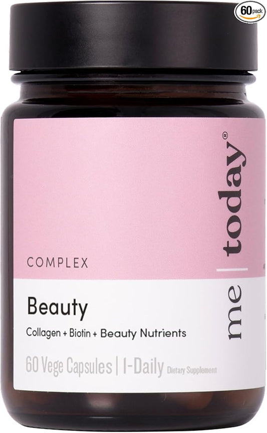Beauty Supplement, for Hair, Skin and Nails, 60 Capsules, with Vitamin C, Collagen, Biotin and Zinc