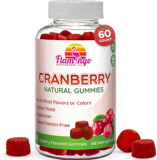 Cranberry Gummies 1000 mg - Cranberry Supplement Alternative to Cranberry Pills or Juice for Women, Men, Kids. Cranberry for Urinary Tract Health, UTI Relief- Vegan, Halal, Kosher Chews- 60 Gummies