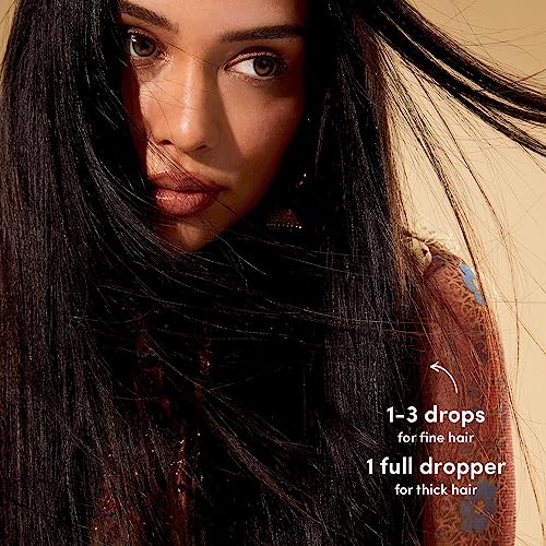 Fable and Mane MahaMane Smooth & Shine Hair Serum - Protective Oil Treatment for Dry, Damaged Hair. 1.8FL oz