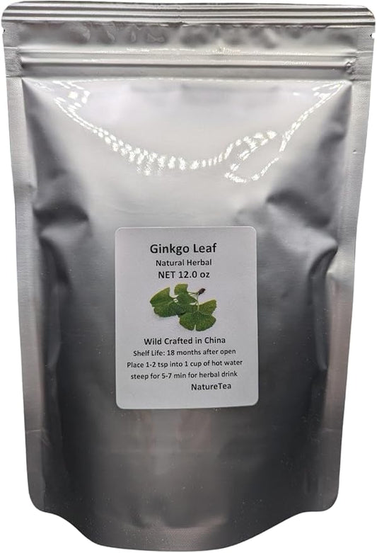 Ginkgo Leaf - Premium Ginkgo Biloba Loose Leaf 100% from Nature (08 oz)