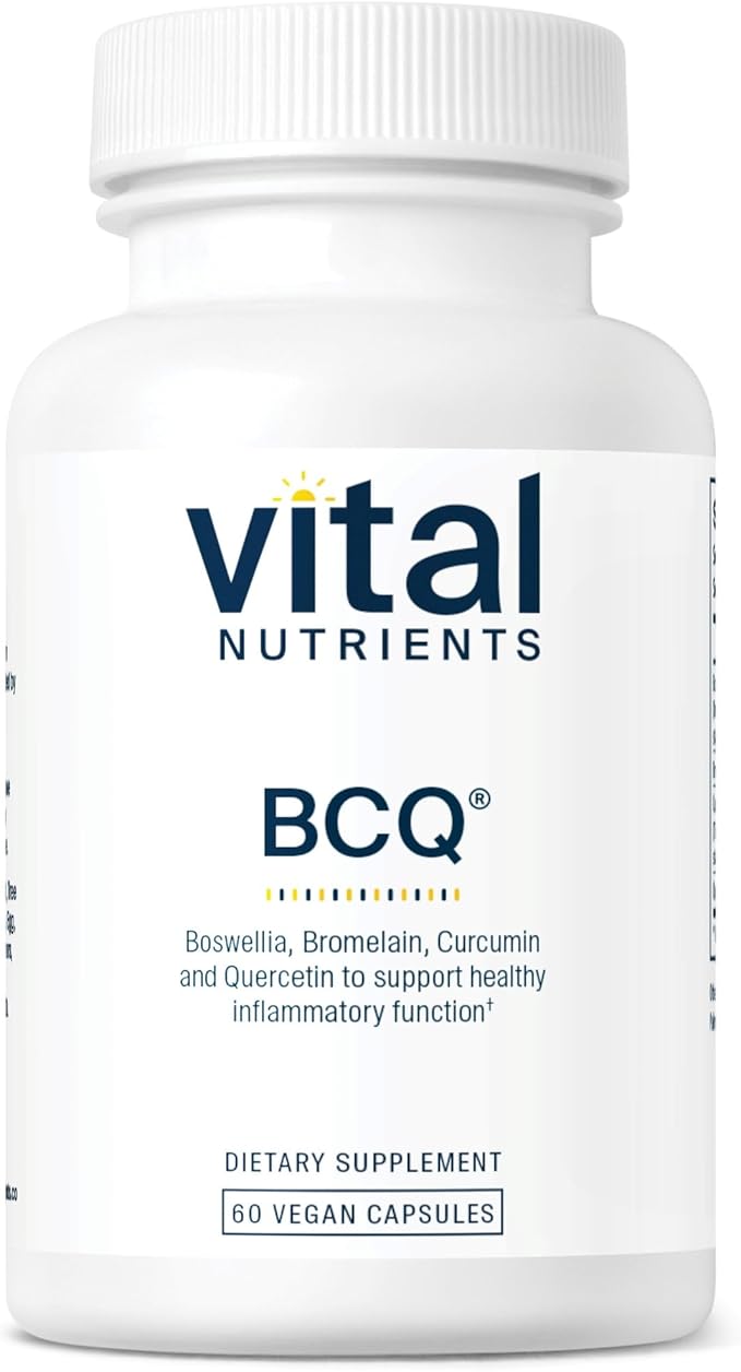 Vital Nutrients BCQ | Vegan Boswellia, Bromelain, Curcumin & Quercetin Supplement | Joint Support Supplement | Supports Sinus & Digestive Health | Gluten, Dairy, Soy Free | 60 Capsules