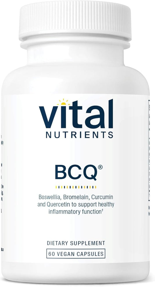 Vital Nutrients BCQ | Vegan Boswellia, Bromelain, Curcumin & Quercetin Supplement | Joint Support Supplement | Supports Sinus & Digestive Health | Gluten, Dairy, Soy Free | 60 Capsules
