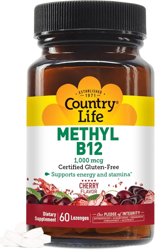 Country Life Methyl B-12 Capsules, 1000 Mcg, 60 Count