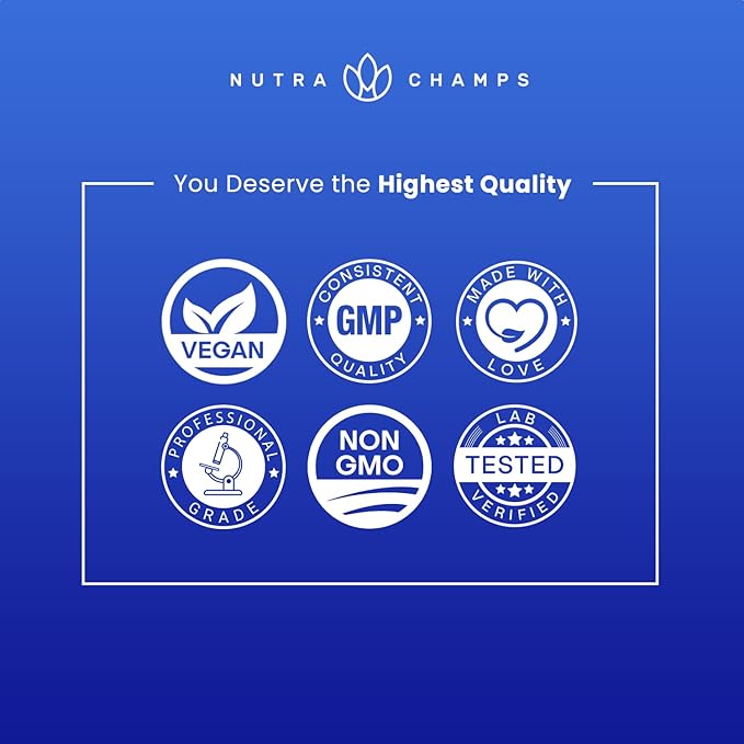 NutraChamps Calm Gummies, Stress Gummies Supplement with Ashwagandha, L-Theanine, GABA, Vitamin B6 & Lemon Balm, Supports Mood, Focus & Stress Relief, Natural Berry, 90 Gummies