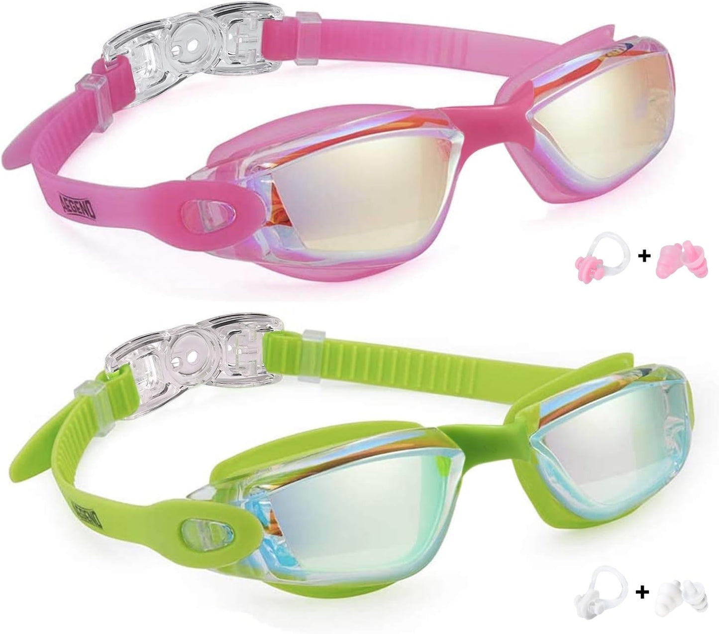 Aegend Kids Swim Goggles, Pack of 2 Swimming Goggles for Children Boys & Girls Age 3-14