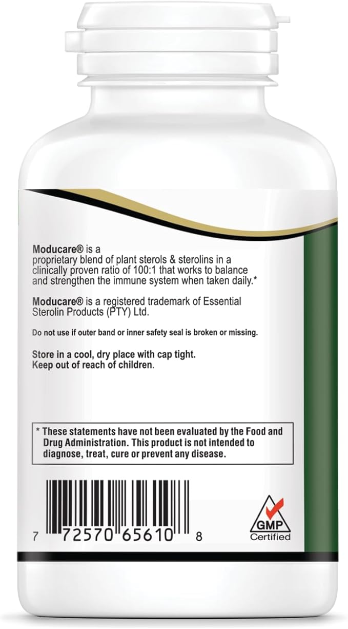 Daily Immune Support, Plant Sterol Dietary Supplement, 180 Vegetarian Capsules (Packing May Vary)