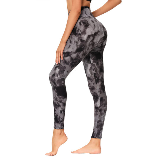 GAYHAY High Waisted Leggings for Women - Soft Opaque Slim Tummy Control Printed Pants for Running Cycling Yoga