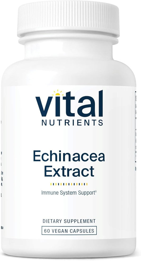 Vital Nutrients Echinacea Extract 1000mg | Vegan Echinacea Immune Support Supplement | Gluten, Dairy, Soy Free | Non-GMO | 60 Capsules