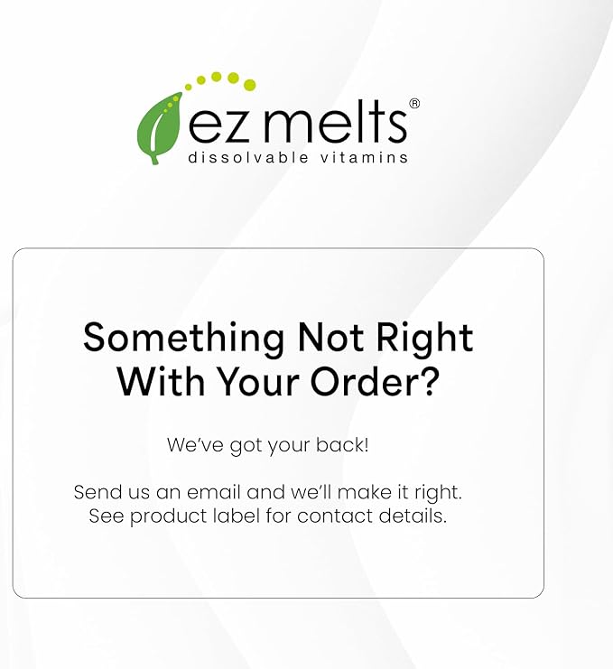 EZ Melts B12 Sublingual Vitamin 2,500 mcg, Methylcobalamin, Sugar-Free, 3-Month Supply