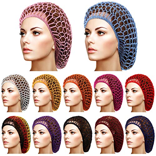 Mesh Rayon Head Bands - Hair Accessories for Women and Girls, Thick Short Long Hair Covers for Sleeping, Crochet Ornaments (Multicolor)