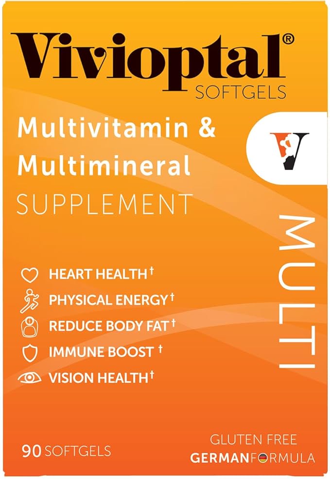 Vivioptal Multi, 90 Softgels (1 Year Supply), Multivitamin & Multimineral, Gluten Free, German Formula