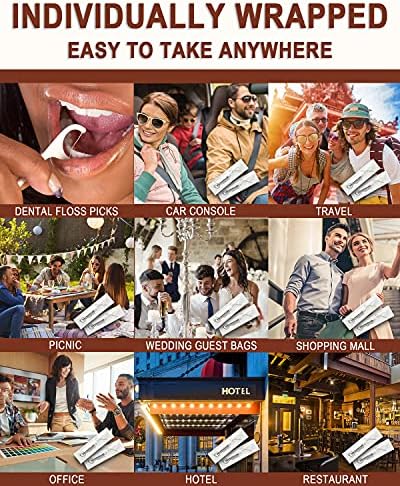 450 Count Unflavored Dental Floss Picks, Individually Wrapped, Travel Dental Flossers