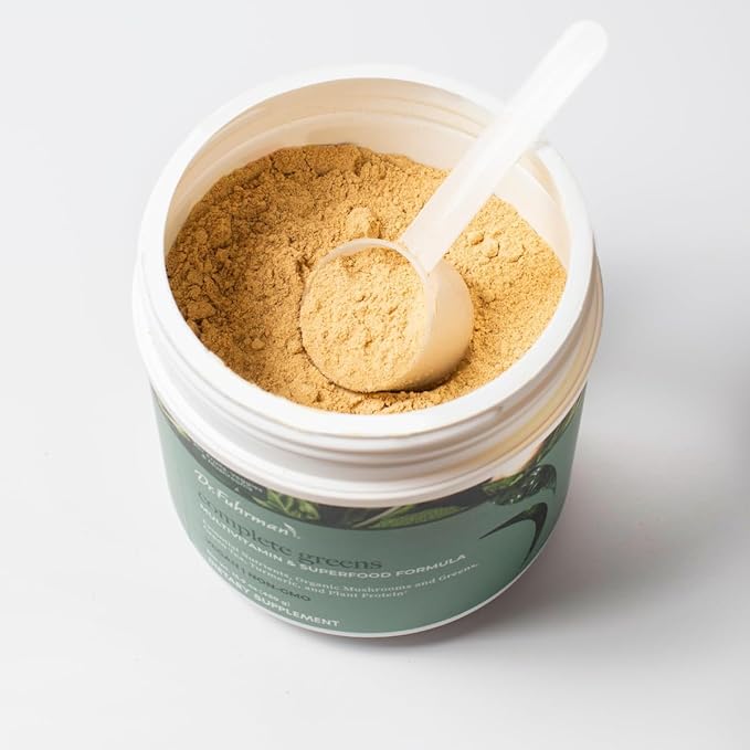 Dr. Fuhrman Complete Greens Multivitamin and Superfoods Formula - Premium Powdered Greens Superfood for Optimal Health and Nutrition (30 Servings)