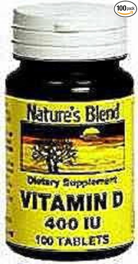 Nature's Blend Vitamin D3 400 IU Chewable Vanilla Flavor 100 Tablets