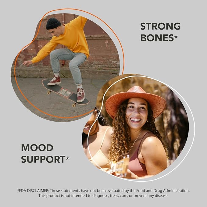 AMANDEAN Vegan Vitamin D3 K2. 5000 iu from Algae. All-Trans MK-7. 120 Softgels. Plant-Based & Carrageenan Free. Organic Coconut Oil Blend. for Mood, Bones, Heart, Immune Health (Packaging May Vary)