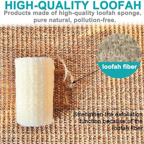 Mr.Cui'shop 24 Pack Bulk 4" 100% Natural Exfoliating Loofah Bath Sponge Scrubber, Great for Skin Care in The Bath, Spa or Shower - Deep Clean & Invigorate Your Skin - Remove Dead Skin Cells