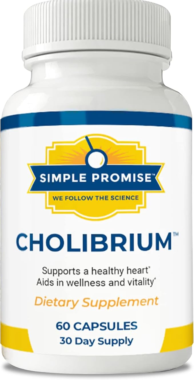 Simple Promise - Cholibrium - Mushroom Supplement with Lions Mane - Heart and Cholesterol Support, 60 Capsules