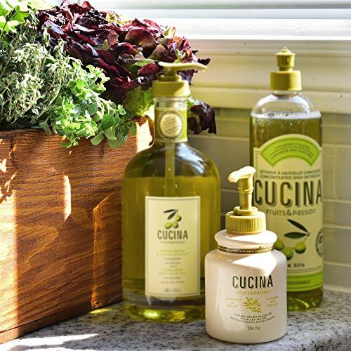 Fruits & Passion [Cucina] - Coriander & Olive Tree Scented Hand Cream for Dry Cracked Skin, Hand Cream for Dry and Anti Aging Olive Oil Natural Hand Cream (5.07 fl oz)