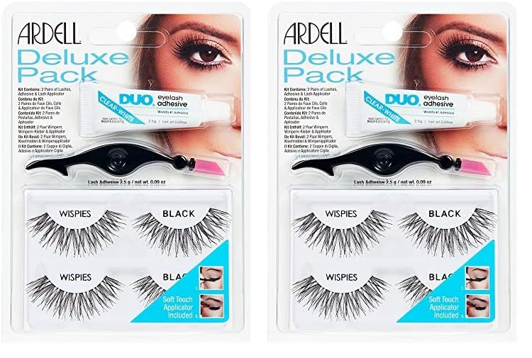 Ardell Deluxe Pack Wispies with Applicator, #68947, 1 Count (Pack of 2)