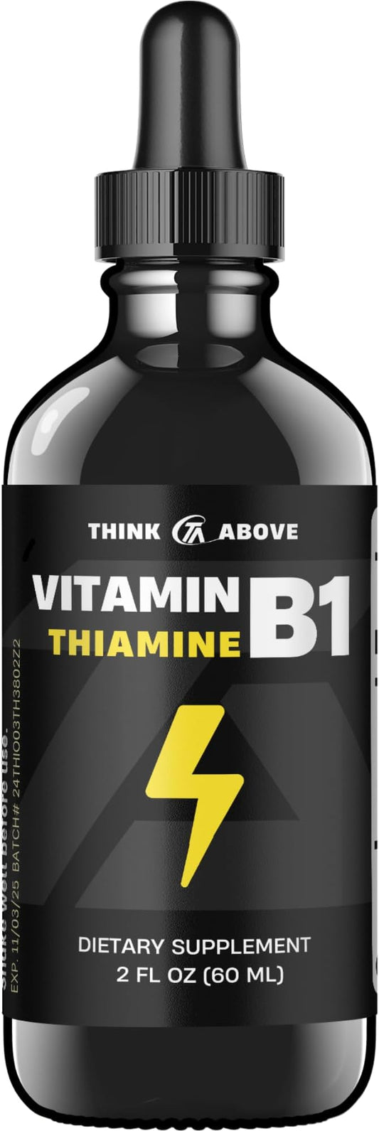Vitamin B1 Thiamine Mononitrate - Liquid Drops Supplement (2 FL OZ)