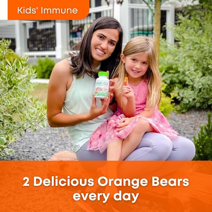 Sugar Free Kids Immune Daily Gummy Vitamins - Vegan, Non-GMO - Vitamin C Gummies for Kids Immune Support, No Artificial Sweeteners, Gluten-Free, Gelatin-Free, 60 Count (30 Day Supply)