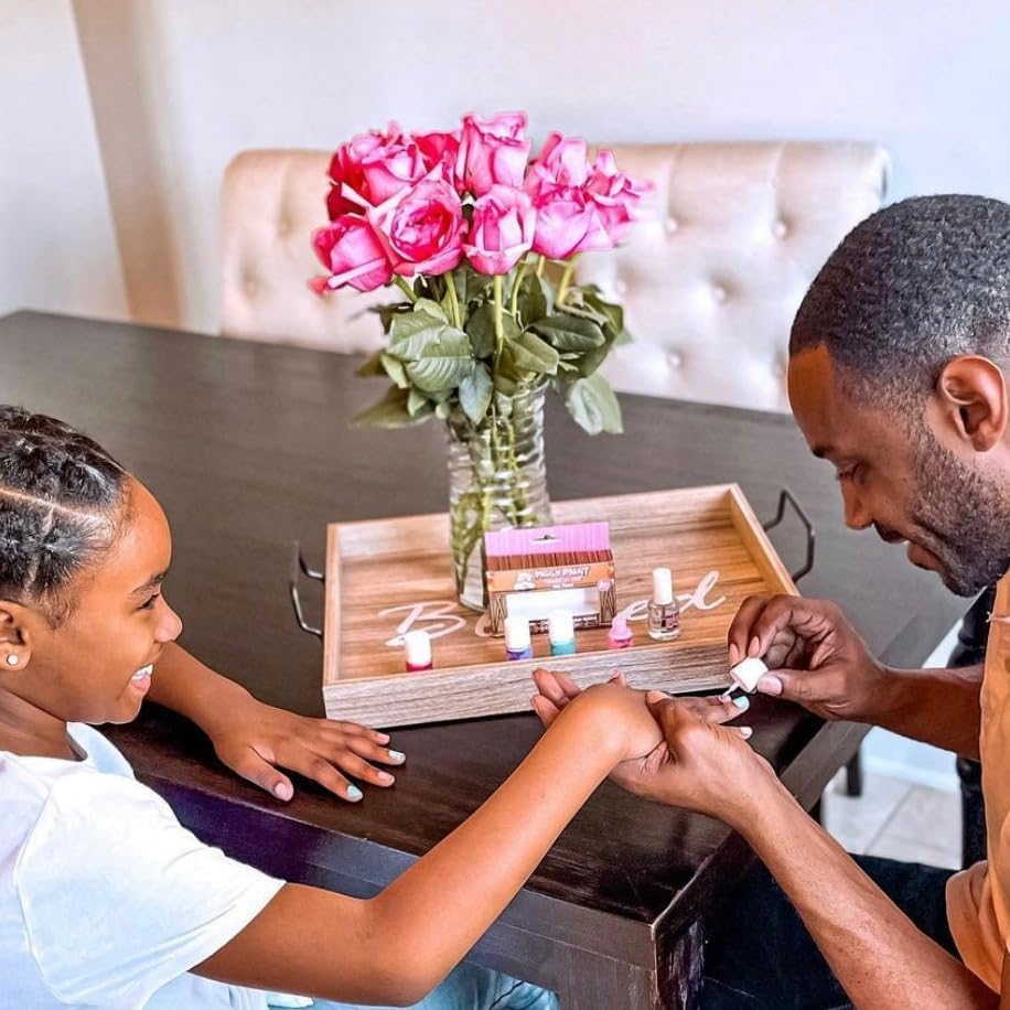 Piggy Paint | 100% Non-Toxic Girls Nail Polish | Safe, Cruelty-free, Vegan, & Low Odor Nail Polish for Kids | Pretty Princess (2 Polish, 1 Remover & Nail Art Gift Set)