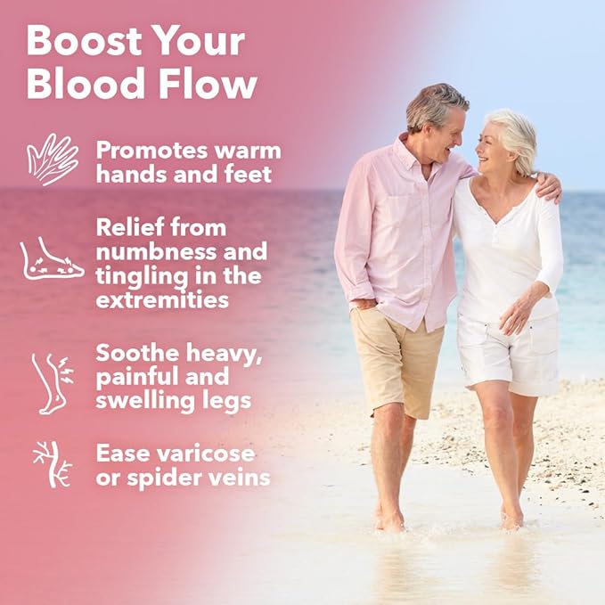 LifeSeasons Circulari-T - Blood Circulation Supplement - Supports Artery, Capillary & Vein Health - Butcher’s Broom, Ginkgo, Cayenne, Grape Seed & Horse Chestnut - 90 Capsules