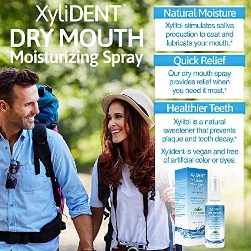 Nature's Stance XyliDENT Xylitol Dry Mouth Spray - Stimulates Saliva, Freshens Breath, Reduces Acid Production, Fast Acting Extended Relief, 2 Ounce (Cool Mint)