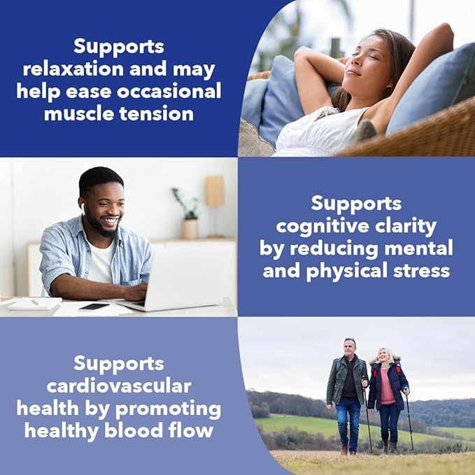 Anxie-T Plus - Extra Strength Stress Relief Supplement - Supports Mood & Mental Focus - Feel Calm and Relaxed - Eases Tension & Nervousness - Ashwagandha, Kava Kava, GABA & L-Theanine - 60 Capsules