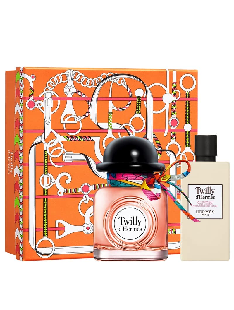 Hermes Twilly D'hermes for Women 2 Piece Set (2.8 Ounce Eau De Parfum Spray + 2.7 Ounce Moisturizing Body Lotion)