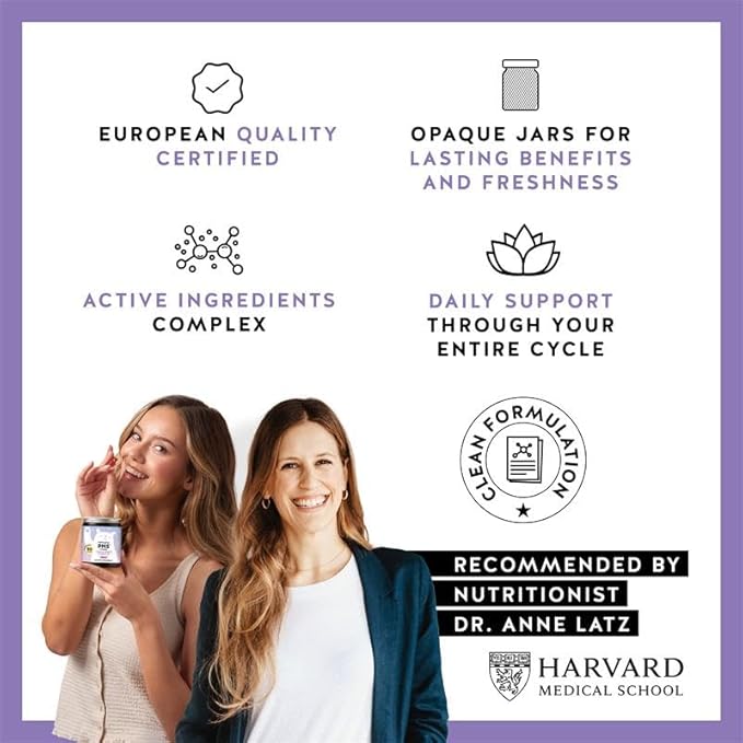 PMS Support Supplement for Women. Menstrual Relief Gummies to Target Hormonal Breakouts, Bloating, Period Cramps, & Mood Swings. Vegan, with Vitamin B6 & Lemon Balm, 90 Gummies