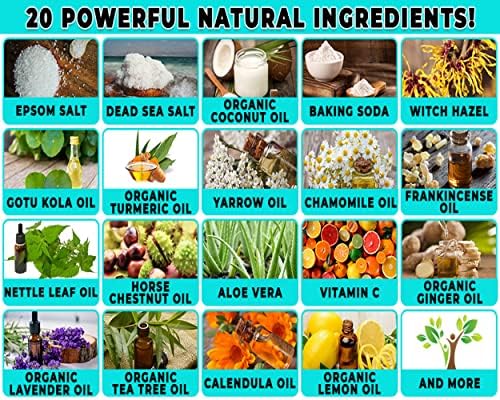 Sitz Bath for Hemorrhoids Soothing 20-in-1 Salts Mix + E Oils, 15 Soaks Concentrate for Toilet Seat Basin – Comfort Relief, Made in USA with Premium Natural Ingredients Including Aloe & Epsom Salts