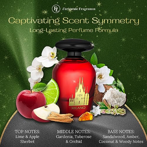 L'Orientale Fragrances Night De Paris Milano 100ml / 3.3oz - Oil-Based Perfumes for Women & Men, Unisex Amber Floral Eau de Parfum - Long-Lasting Up to 24 Hours, Ideal for All Seasons