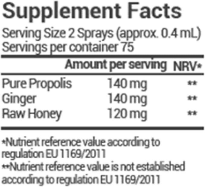 Bee and You Propolis and Probiotic Throat Spray with Ginger, Immune Support, Digestive Health, Antioxidants, Keto, Paleo, Gluten-Free, 1 Fl oz