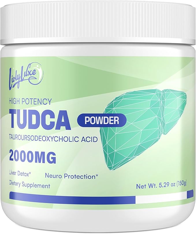 TUDCA Powder Supplement 4000mg – High Absorption Liver Detox & Repair Support with Milk Thistle,Artichoke,Bile Salts,Ox Bile,Herbal Blend– 30 Servings, Non-GMO