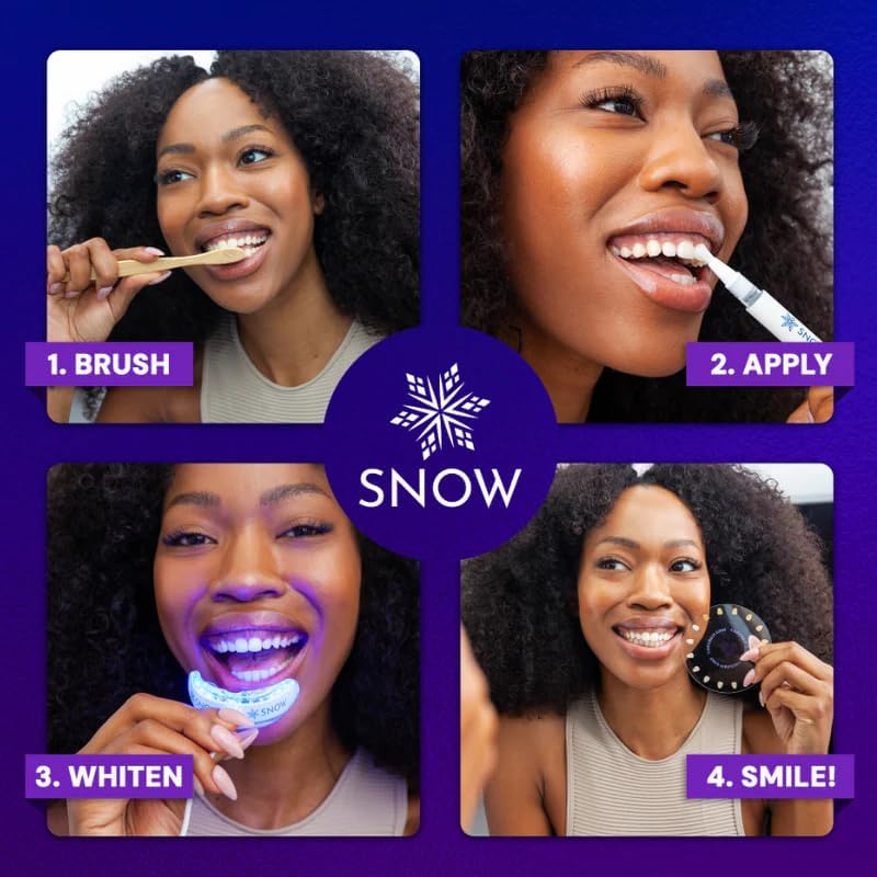 Snow Diamond Series Teeth Whitening Kit, 75+ Treatments, for Sensitive Teeth, Advanced Whitening Serum