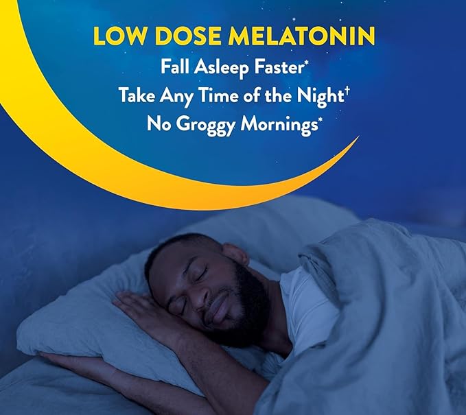 MidNite Back To Sleep Low Dose, 1.5 mg Melatonin Sleep Aid, Non-habit Forming, Herbal Dietary Supplement For Adults, Drug-free, Gluten-free, Lactose-free, Vegetarian, Vegan, 30 Quick Melt Tablets 2 ct