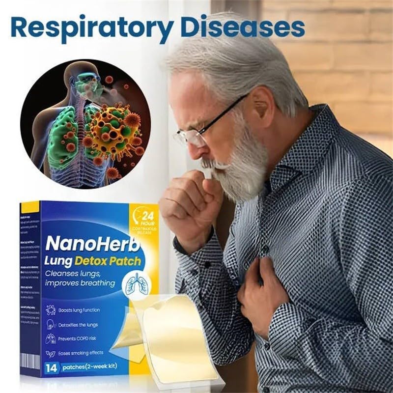 Lung Cleanse Patches - Soothing Care Patch To Assist In Reducing Local Discomfort And Pain, Improving Respiratory Function, 14pcs (1box)