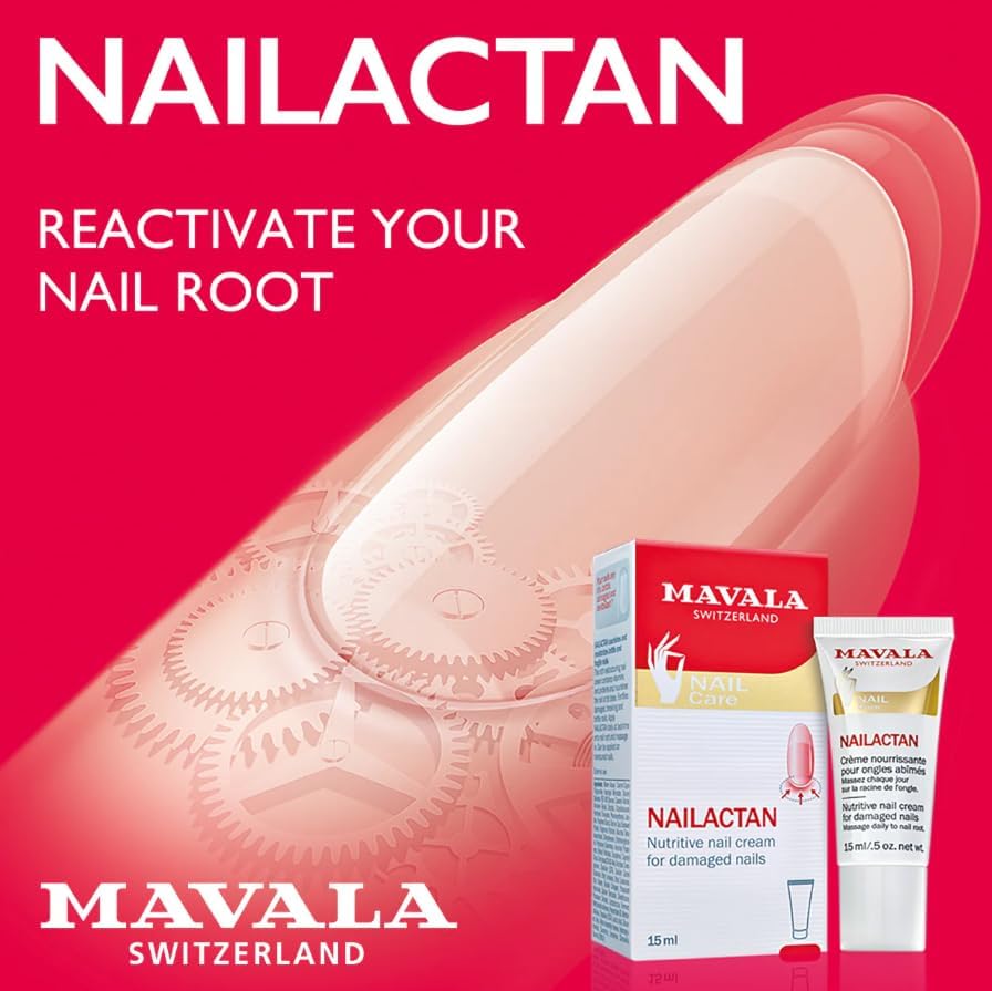 Mavala Nail Care Nailactan Nutritive, Nail Cream In Jar, Supports Damaged Nails, Nourishing, Moisturizing Nail Care Cuticle Cream, Promotes Nail Growth, 0.5 Ounce Jar