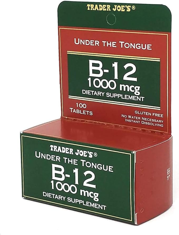 Trader Joe's Under The Tongue B-12 1000 mcg Dietary Supplement, 100 Tablets