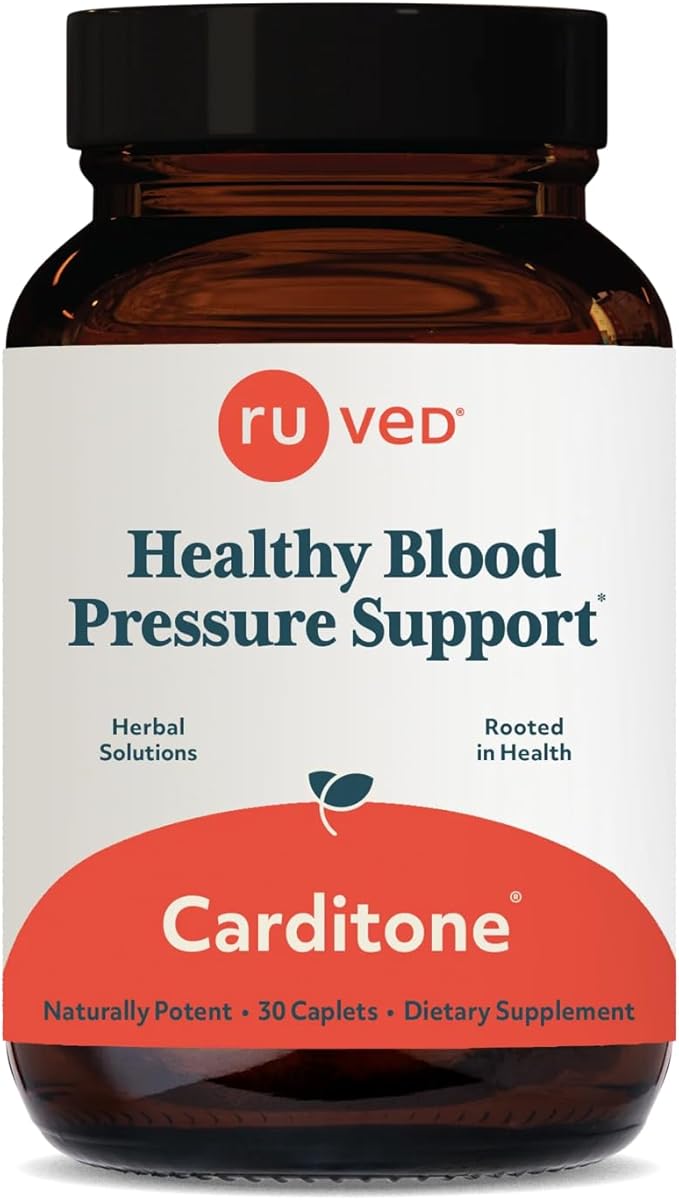 ruved Carditone, Doctor-Formulated, All-Natural Ayurvedic Herbal Supplement, Trusted for Over 30 Years, 30 Vegetarian Caplets