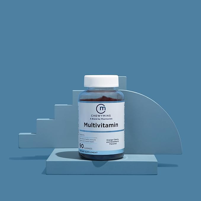 Halal Multivitamin Gummies - Organic, and Vegan - Supports Vision, Energy, and Immune Health - Orange, Cherry, and Strawberry Flavor - 90 Gummies