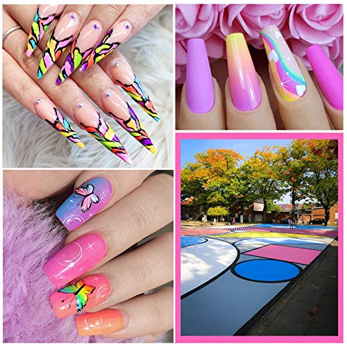 SAVILAND Gel Paint Kit: Gel Nail Polish Kit 12 Colors Soak Off Gels Polish Set with 15 pcs Painting Drawing Nail Brush Pen for Nail Art Design & Nail Salon