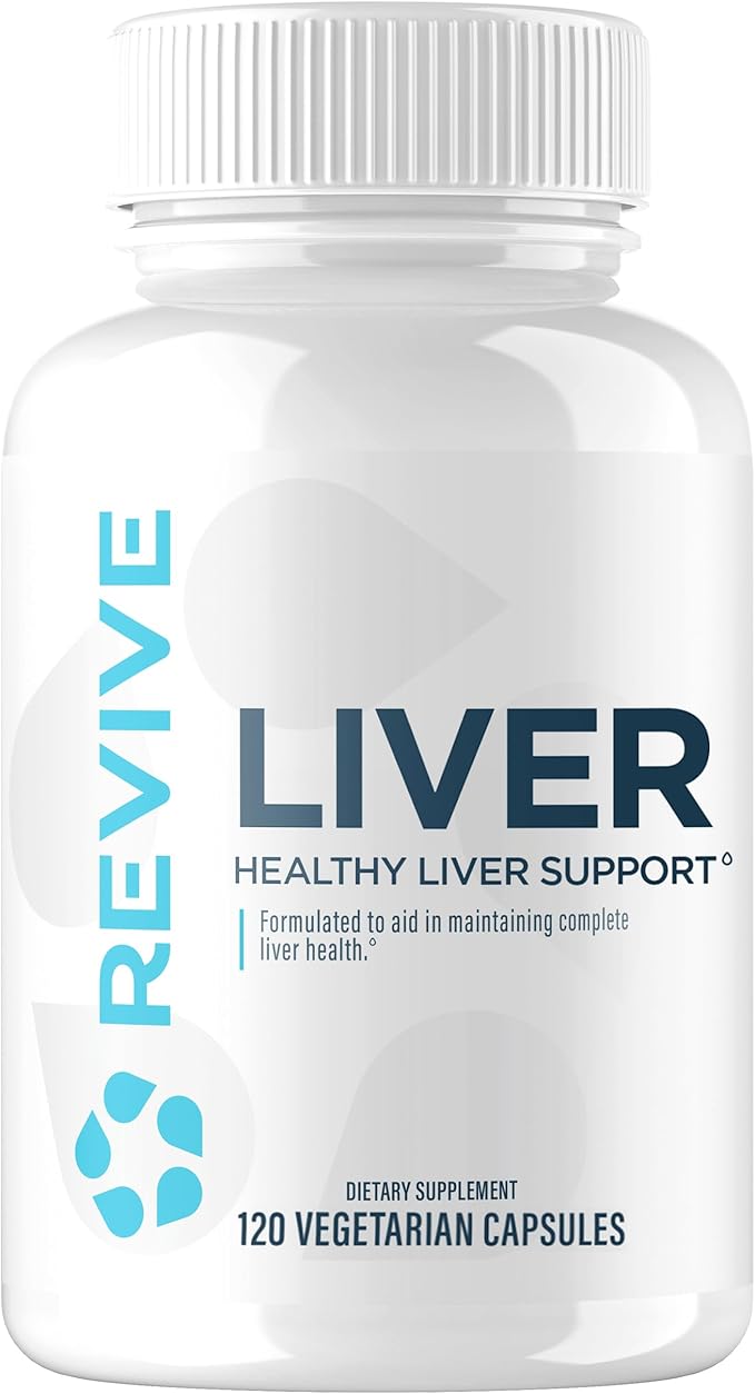 Revive MD Natural Liver Cleanse, Detox, & Repair Pills, Liver Health Support Formula - Milk Thistle Liver Defense Supplement - Inflammation Reducer & Promotes Healthy Liver Function - 120 Capsules