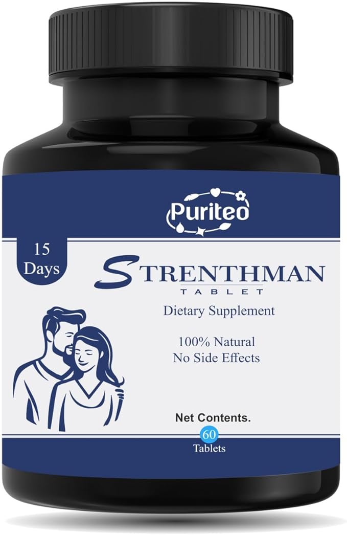 Strenthman Tablet | 100% Vegetarian Formulation | 100% Natural | No Side Effect (60, Tablets, Pack-2)