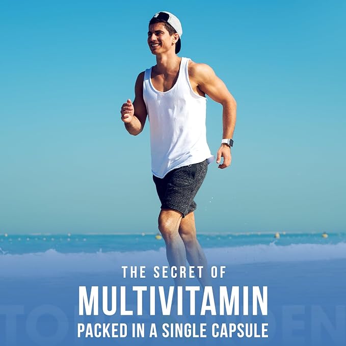 Men's Multivitamin - Essential Multivitamins & Multiminerals Supplement A, C, D, E & B12, with Zinc, Calcium, Magnesium & More for Men's Wellness Support. Boost Your Body and Mind!