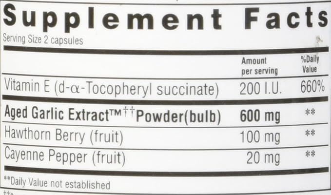 Kyolic Aged Garlic Extract Healthy Heart Formula 106 - 100 Capsules