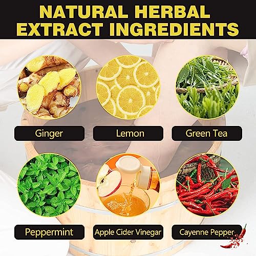 50Pcs Herbal Detox Cleansing Foot Soak Beads, Herbal Detox and Shaping Foot soak Beads Body Detox Foot Soak Natural Herbal Foot Massage Beads, Relaxing and Soothing Experience for Men and Women